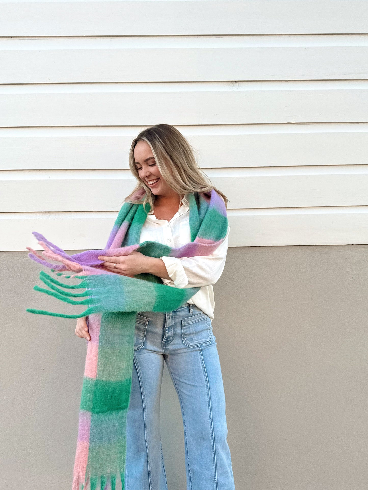 Snuggle Scarf - Emerald Violet