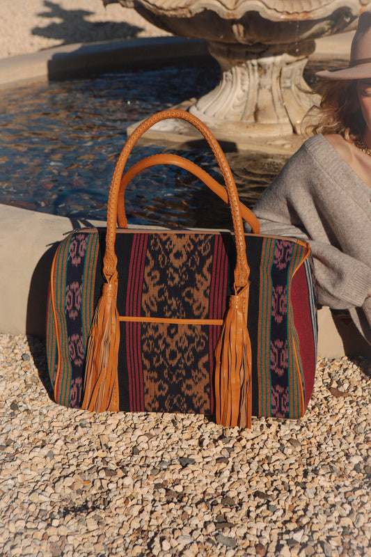 Zanzibar Weave Overnight Bag