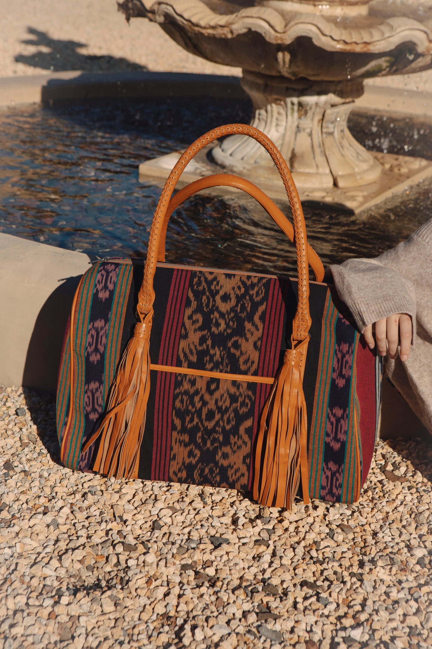 Statement Boho Bag - Zanzibar Weave Overnight Bag