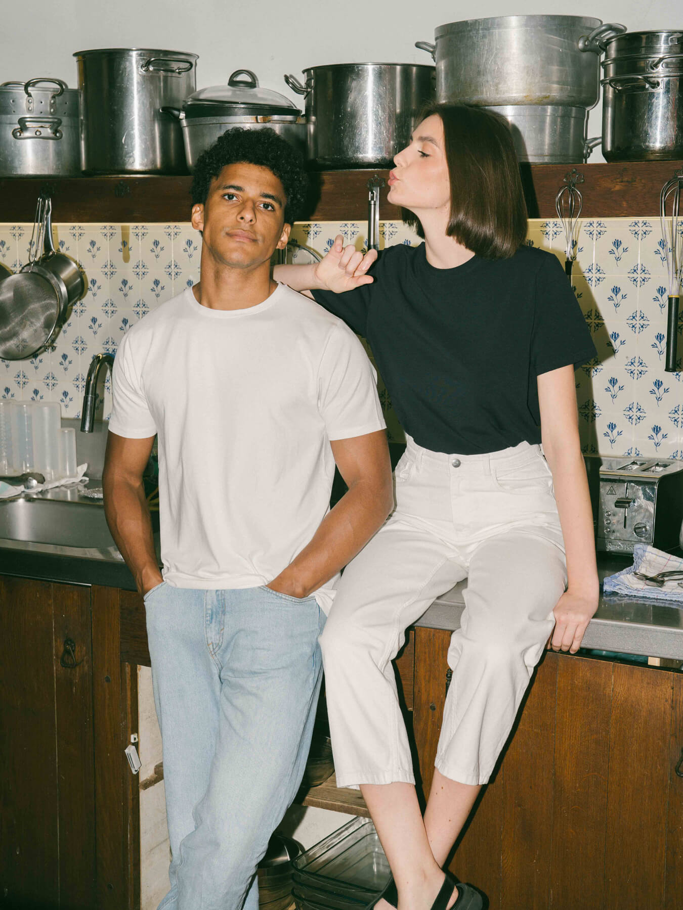 Pétrone T-shirt manches courtes coton pima micromodal blanc crème homme#couleur_blanc-crème