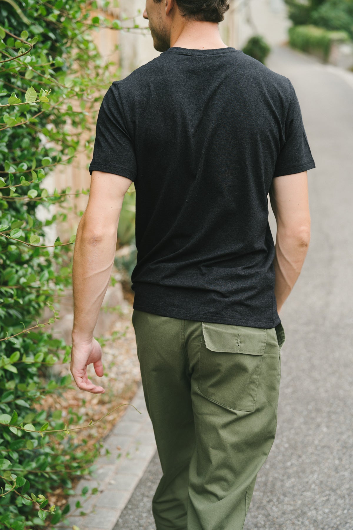 Pétrone T-shirt manches courtes coton pima micromodal gris anthracite homme#couleur_gris-anthracite