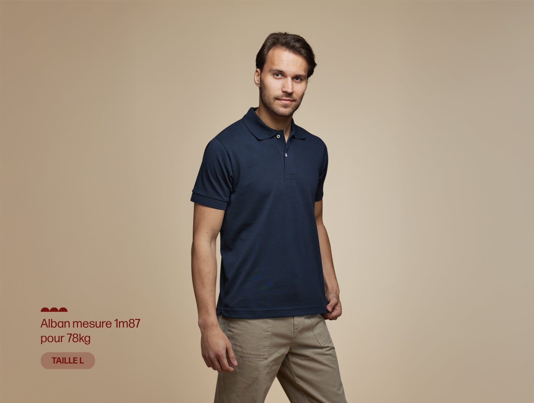Pétrone Polo manches courtes Tencel coton bio bleu marine homme#couleur_bleu-marine