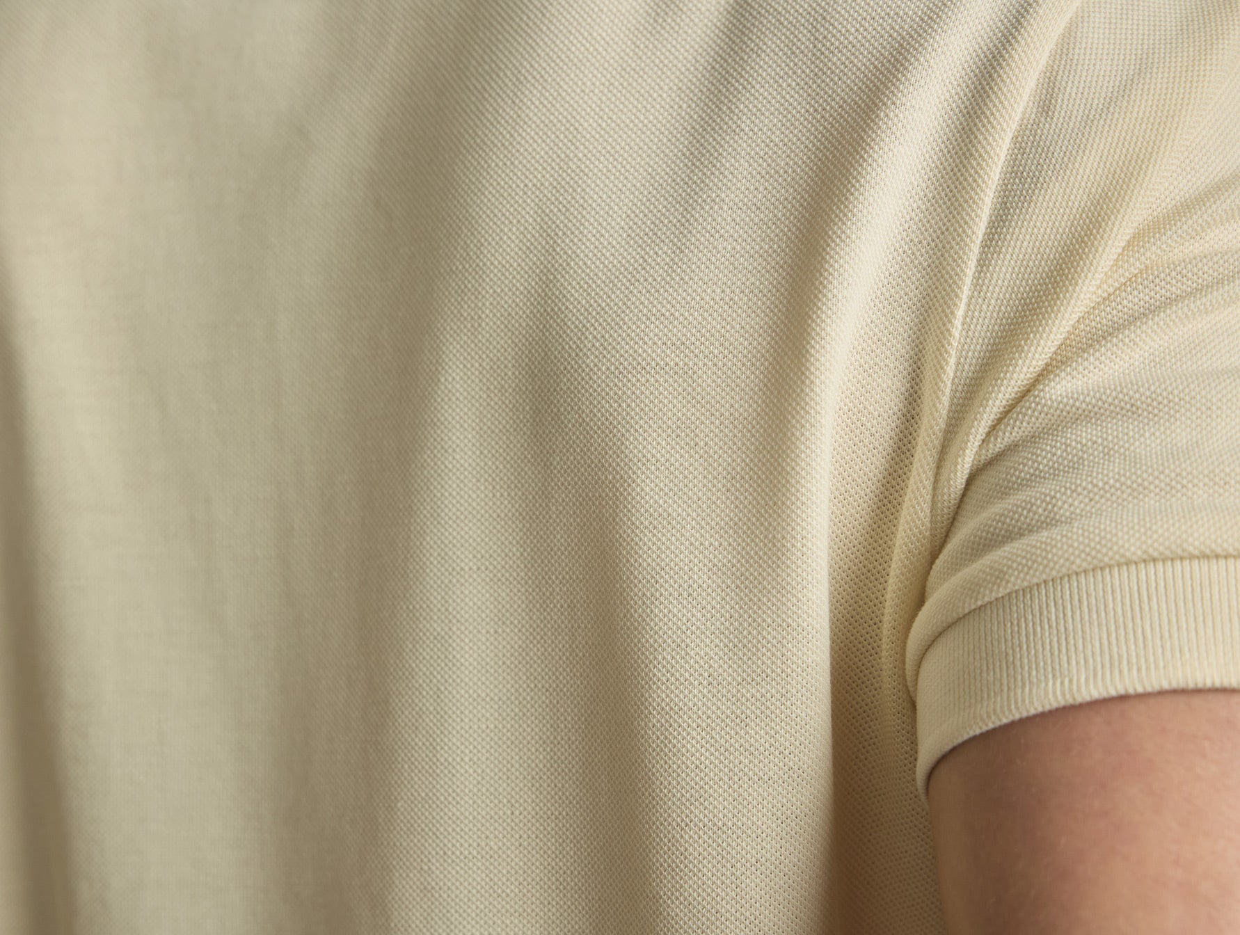 Pétrone Polo manches courtes Tencel coton bio écru homme#couleur_écru