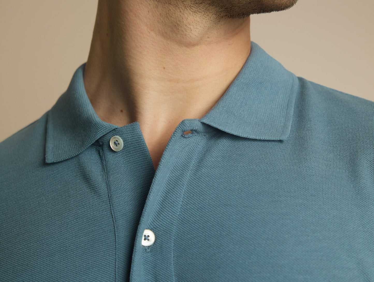 Pétrone Polo manches courtes Tencel coton bio bleu gris homme#couleur_bleu-gris