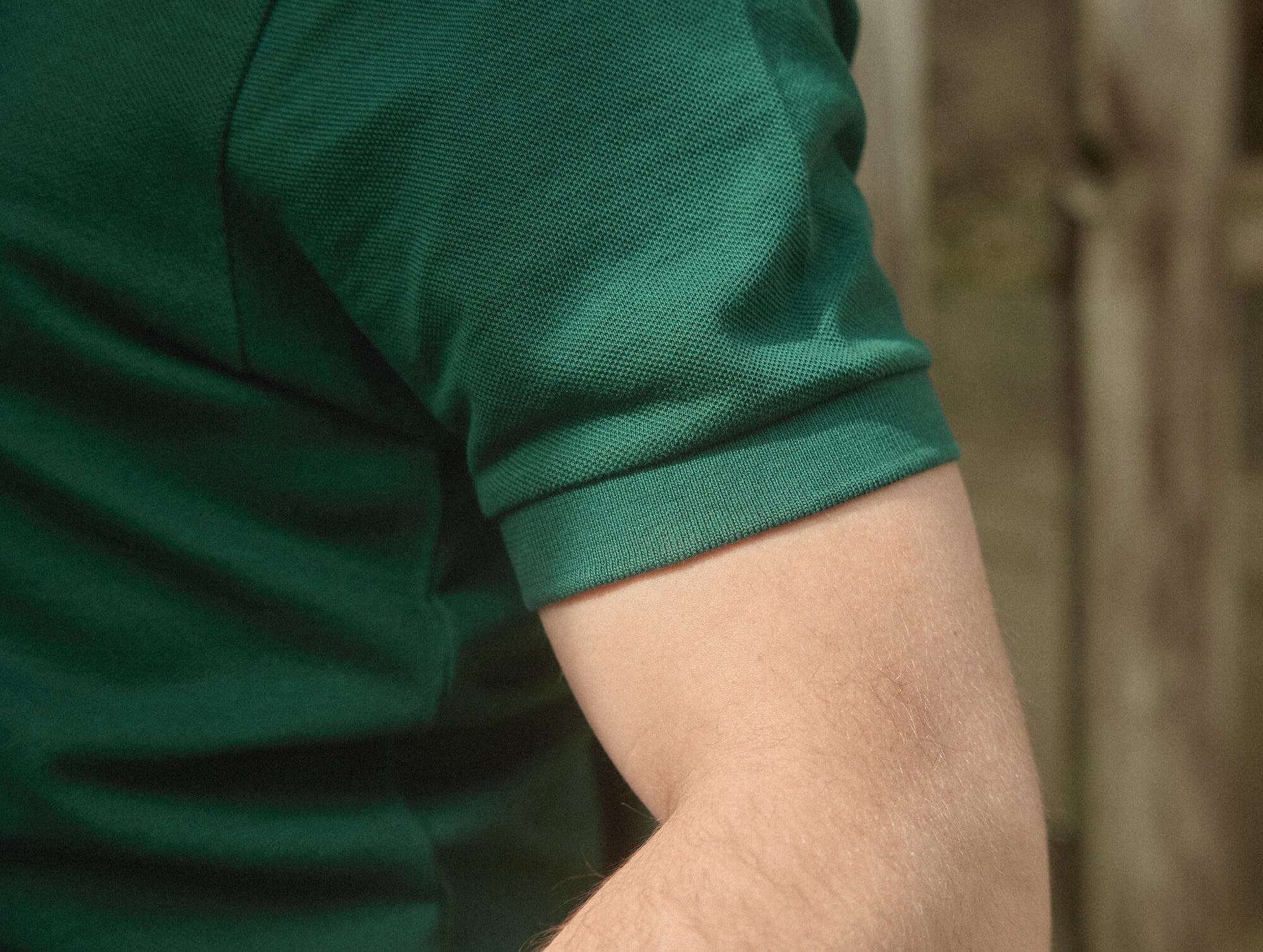 Pétrone Polo manches courtes Tencel coton bio vert émeraude homme#couleur_vert-émeraude