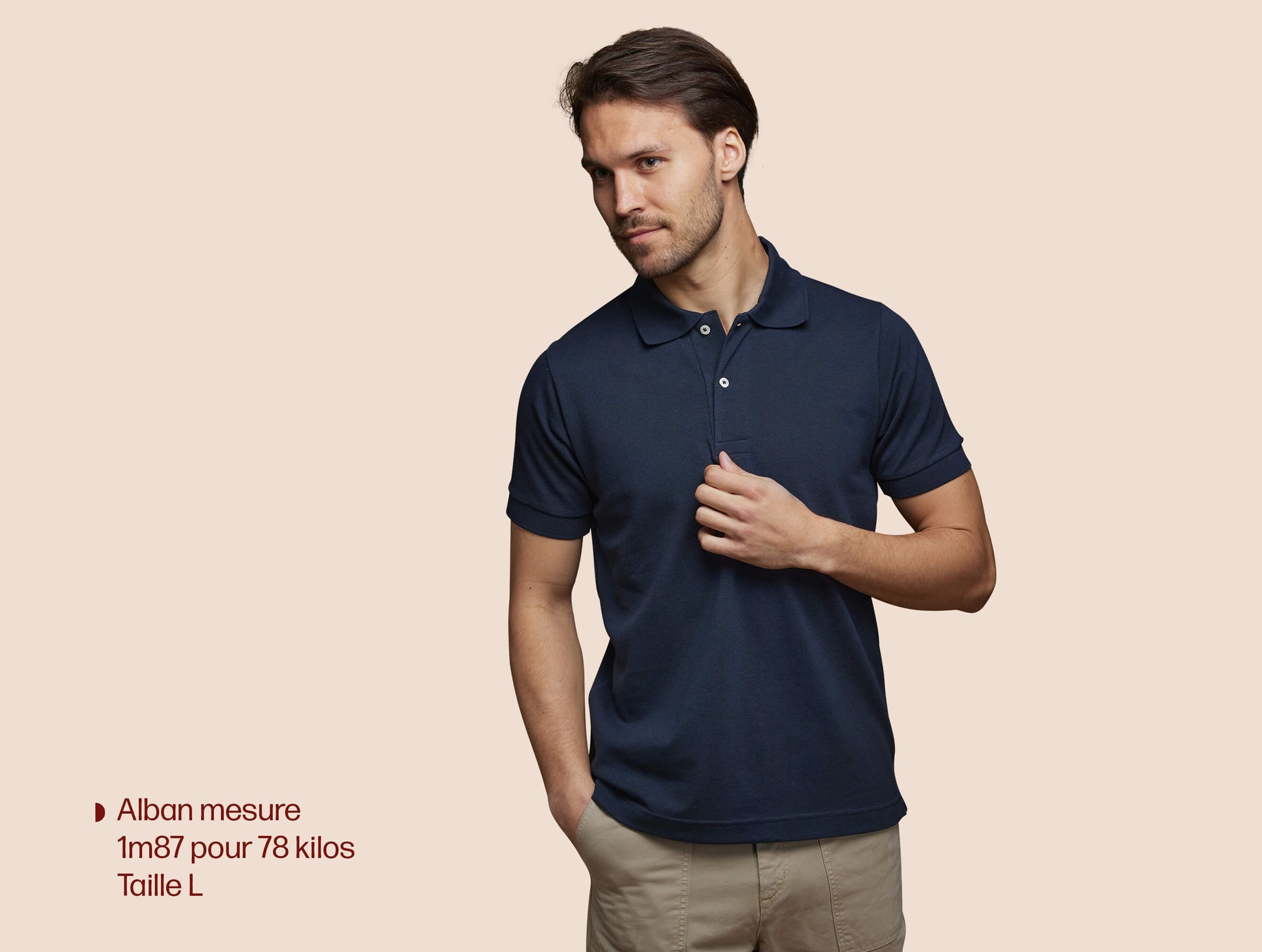 Pétrone Polo manches courtes Tencel coton bio bleu marine homme#couleur_bleu-marine