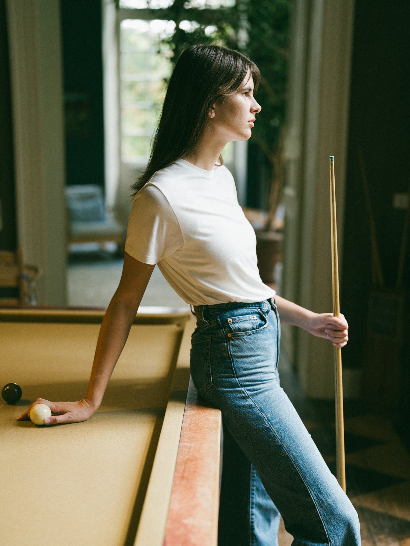 Pétrone T-shirt manches courtes coton pima micromodal blanc crème femme#couleur_blanc-crème