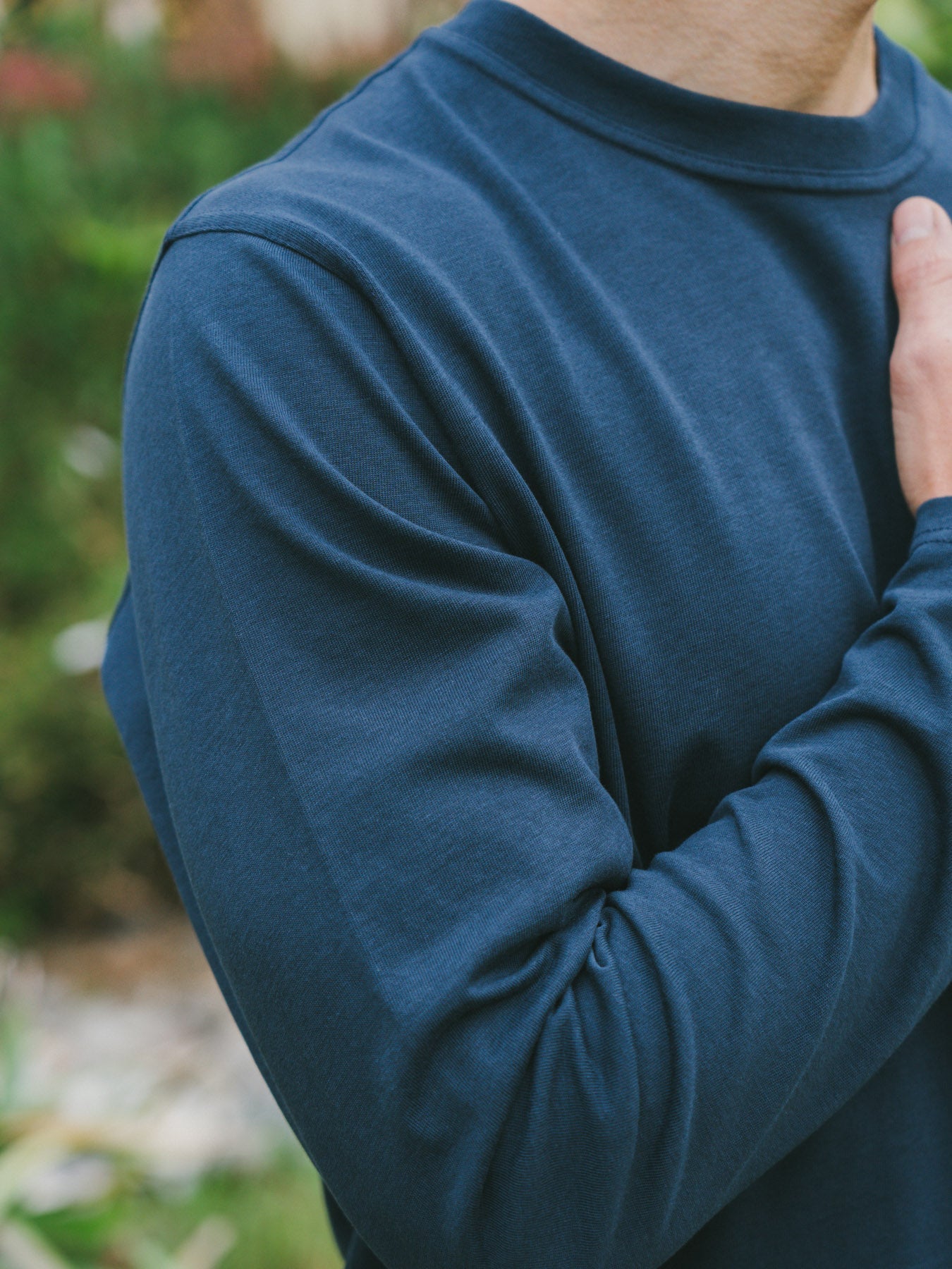 Pétrone T-shirt manches courtes coton bio tencel bleu marine homme#couleur_bleu-marine