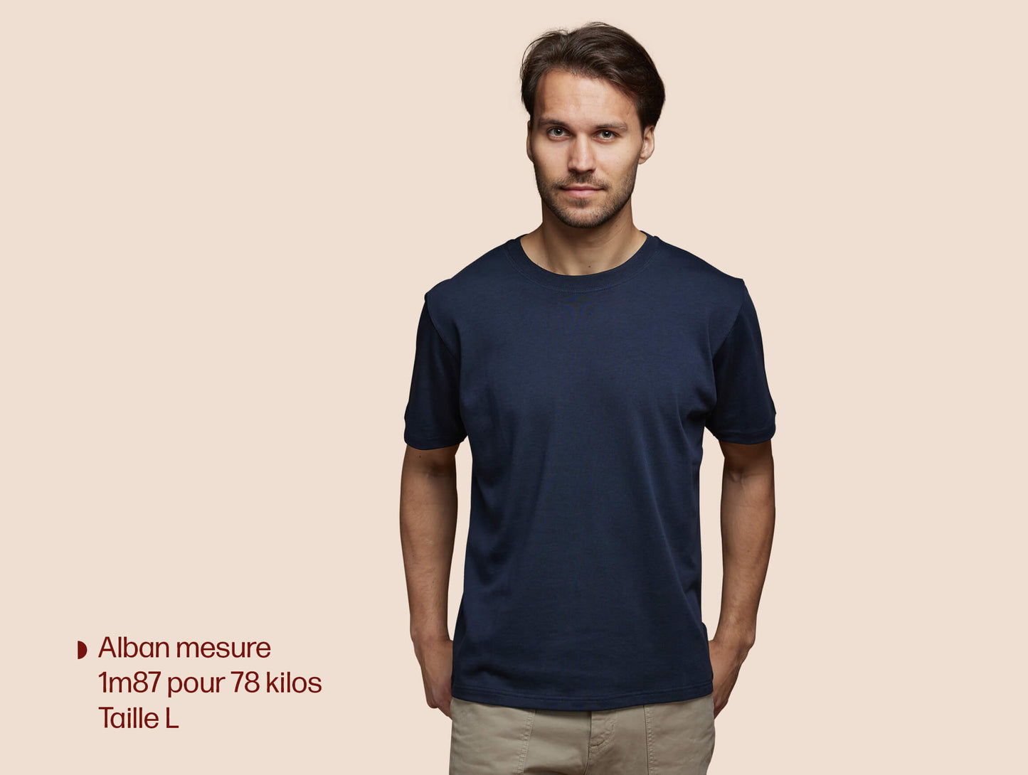 Pétrone T-shirt manches courtes coton pima micromodal bleu marine homme#couleur_bleu-marine