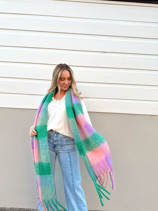 Snuggle Scarf - Emerald Violet